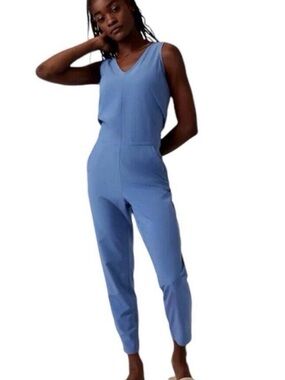 Athleta Brooklyn Romper size 8 Slate Blue Sleeveless Jumpsuit for Women